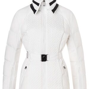 BOGNER Women’s SKI Jacket NWT SZ 10 high water resistance down fill knit collar